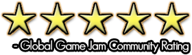 Five stars from Global Game Jam Community